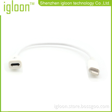 Wired Lightning To Micro Usb Female Adapter For Ipad Mini Ipad4 And Iphone5 100% Copper Wire Original Lightning Tip 